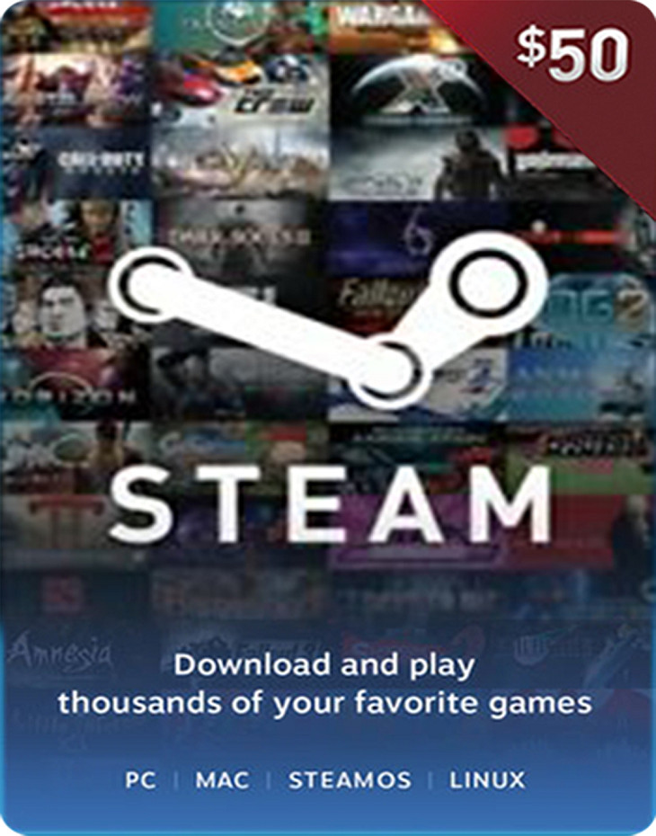 STEAM GIFT CARD 50 USD (Cuenta Colombiana)