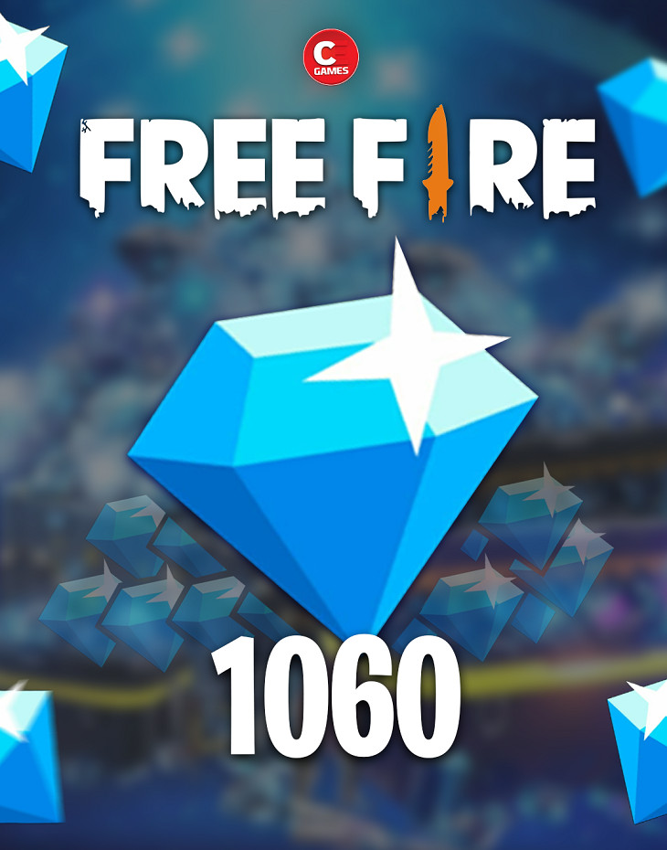 1060 DIAMANTES FREEFIRE